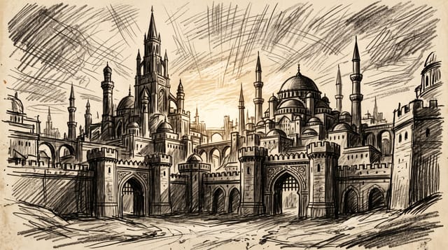 Przykładowa grafika: Styl 33. Dynamiczny Szkic Historyczny (Dynamic Mythic Sketch)